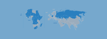 ZAM arbeitet in über 45 Ländern bzw. ist dort aktiv.