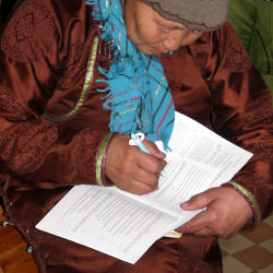 Emmaus-Bibelschülerin in der Mongolei (Asien).